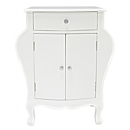 White Wooden Double Cupboard Cabinet