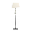 White and Chrome Pebble Floor Lamp With Square Shade