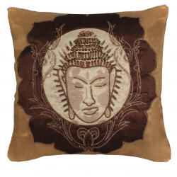 Chocolate Gold Buddha Cushion