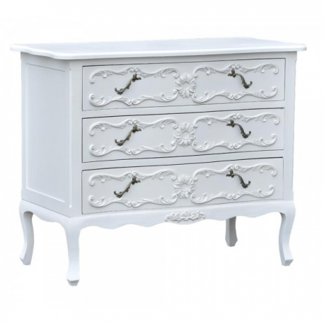 Pure White 3-Drawer Chest of Drawers 