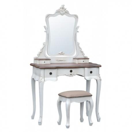 Appleby Soft White Dressing Table with Stool
