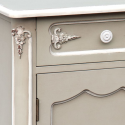 Grey Christian French Bed Side Lamp Table Cabinet