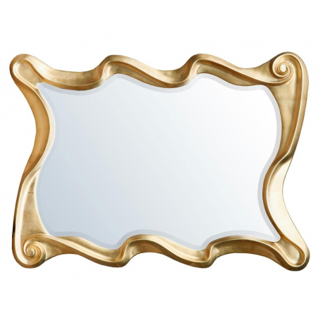 Gold Rectangular Swirl Frame Mirror