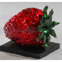 Large Metallic Red Stawberry Ornament Table Decor 