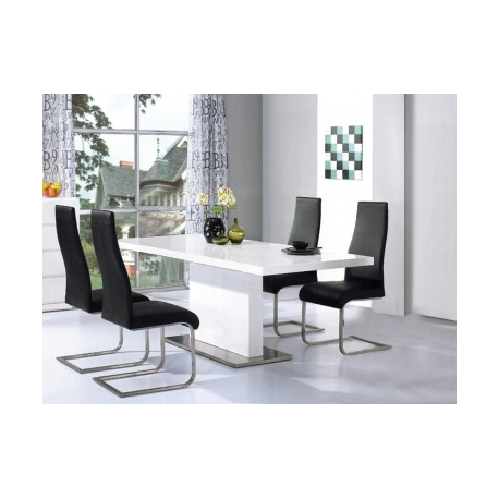Chaffee High Gloss Table & Four Chairs