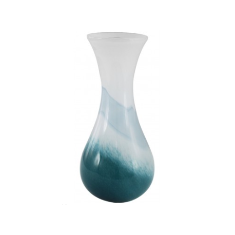 Aqua Mediterranean Glass Vase 