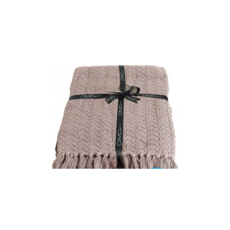 Slate Grey Cable Knit Throw 