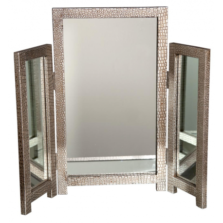 Mirror Moc Croc Silver Dressing Table Mirror