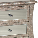 Mirror Silver Moc Croc Drawers / Bedside Table