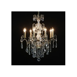 Large Gold French 8 Branch Chandelier