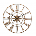 Large Gold Nautical Compass Skeleton Wall Clock