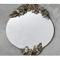 Oval Frameless Mirror with Butterfly 'Metallic' Cresting Detail