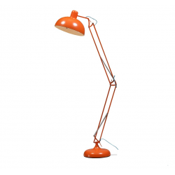Orange Extra Large Classic Desk Style Floor Lamp (Blue Fabric Flex)