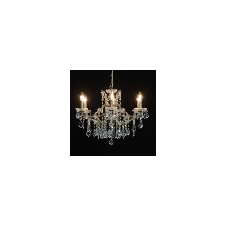 6 Branch Gold Shallow Chandelier