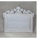 Large Etched Venetian Overmantle Mirror