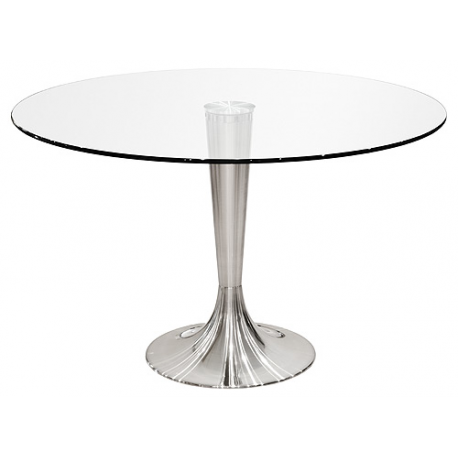 Sandringham Glass Top and Chrome Dining Table