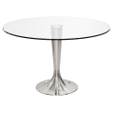 Sandringham Glass Top and Chrome Dining Table