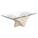 Mactan Stone and Glass Seagull Coffee Table