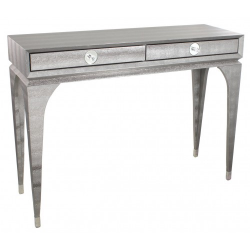 Pewter Faux Snakeskin Console Table