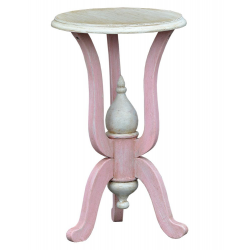 Isabella Pink Blush Round Bedside Lamp Table