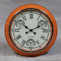 Orange with White Face "London" Multi Dial Wall Clock