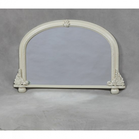 Antique Cream Small Traditional Overmantle Mirror