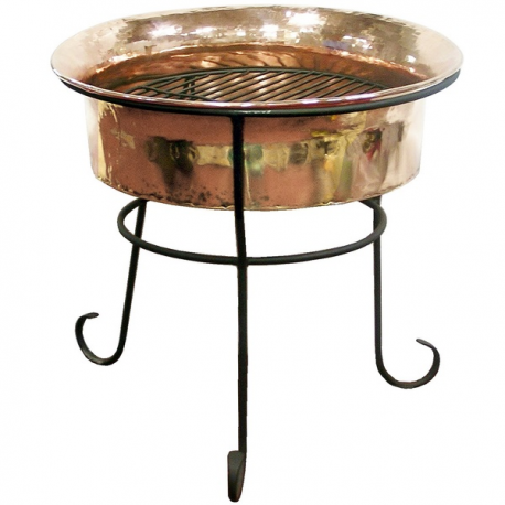 Hammered Copper Outdoor Fire Pit
