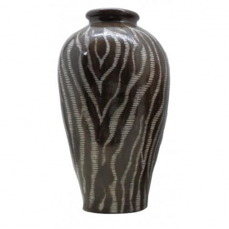 Brown Zebra Urn Vase