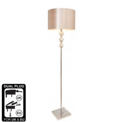 Mercury Floor Lamp With Champagne Shade