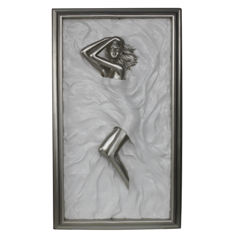 Silver and White Passion Plaque "Marilyn"