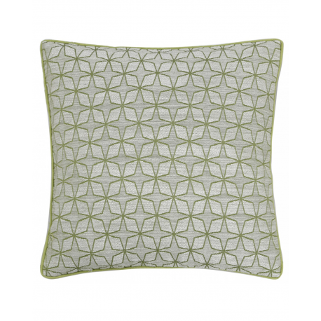 Olive Green Star Geometric Cushion