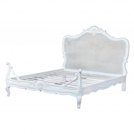 French Styles Distress White Bed