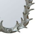 Silver antler frame with bev.mirror