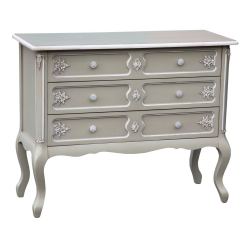 Charmont Gris Grey 3 Drawer Chest of Drawers