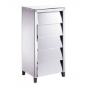Slanted Mirrored Tallboy Chest of Drawers