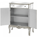 Argente Mirrored One Drawer Two Door Cabinet