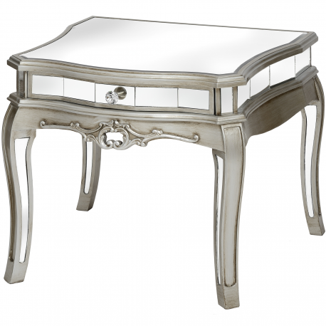 Argente Mirrored One Drawer Low Table