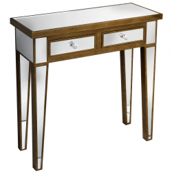 Venetian Mirrored 2 Drawer Console Table