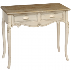 Country Twin Drawer Console Table