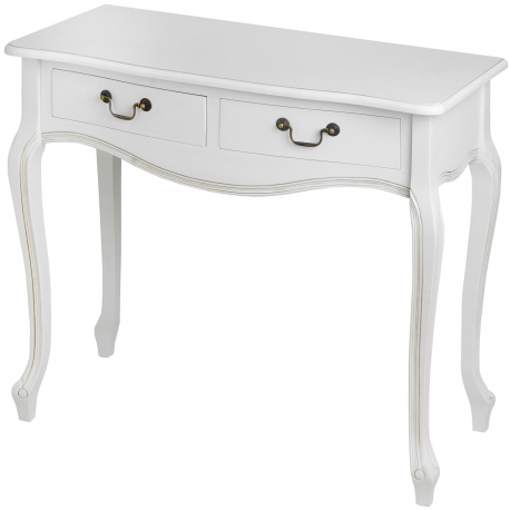 White Whisper Room Two Drawer Console Table 