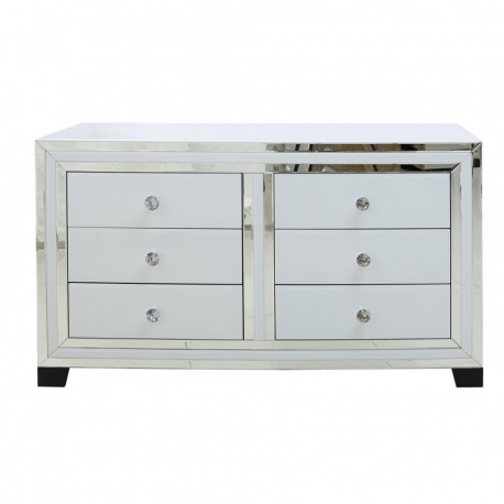 White Manhattan 6 Drawer Cabinet