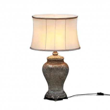  Champagne Mosaic Lamp with Champagne Oval Shade 