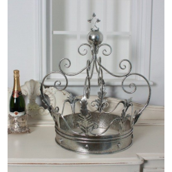 Extra Large Silver Decorative Iron Crown