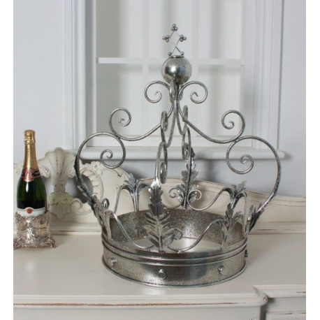 Extra Large Silver Decorative Iron Crown