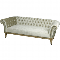Crushed Velvet Three Seater Chesterfield in Mint