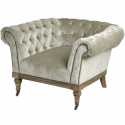 Crushed Velvet Chesterfield Chair in Mint