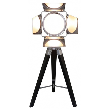 Black Wood Directors Photo luminaire Table Lamp