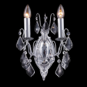 Chrome French Sconce with Chromed Crystals