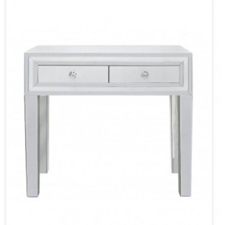 White Manhat 2 Drawer Console Table