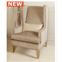 Light Taupe Glamour Jewel High Back Chair